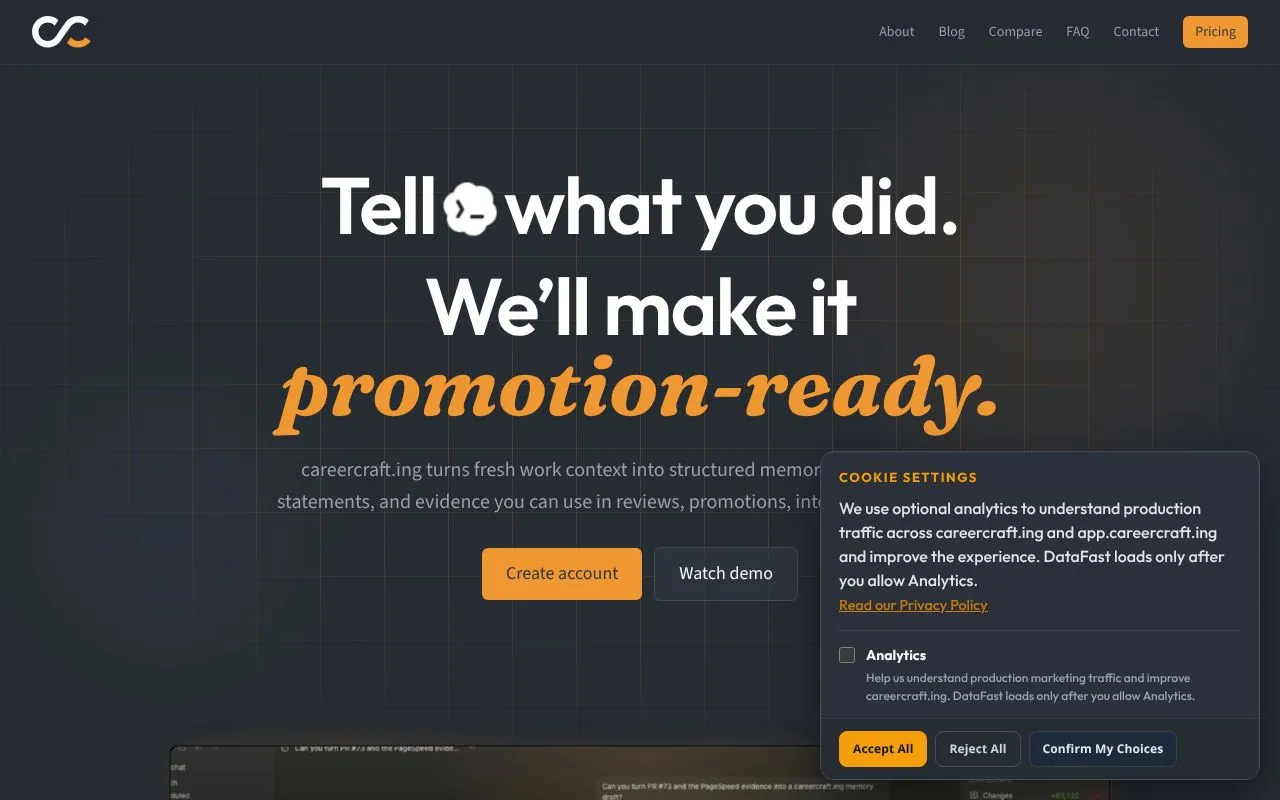 careercraft.ing homepage screenshot