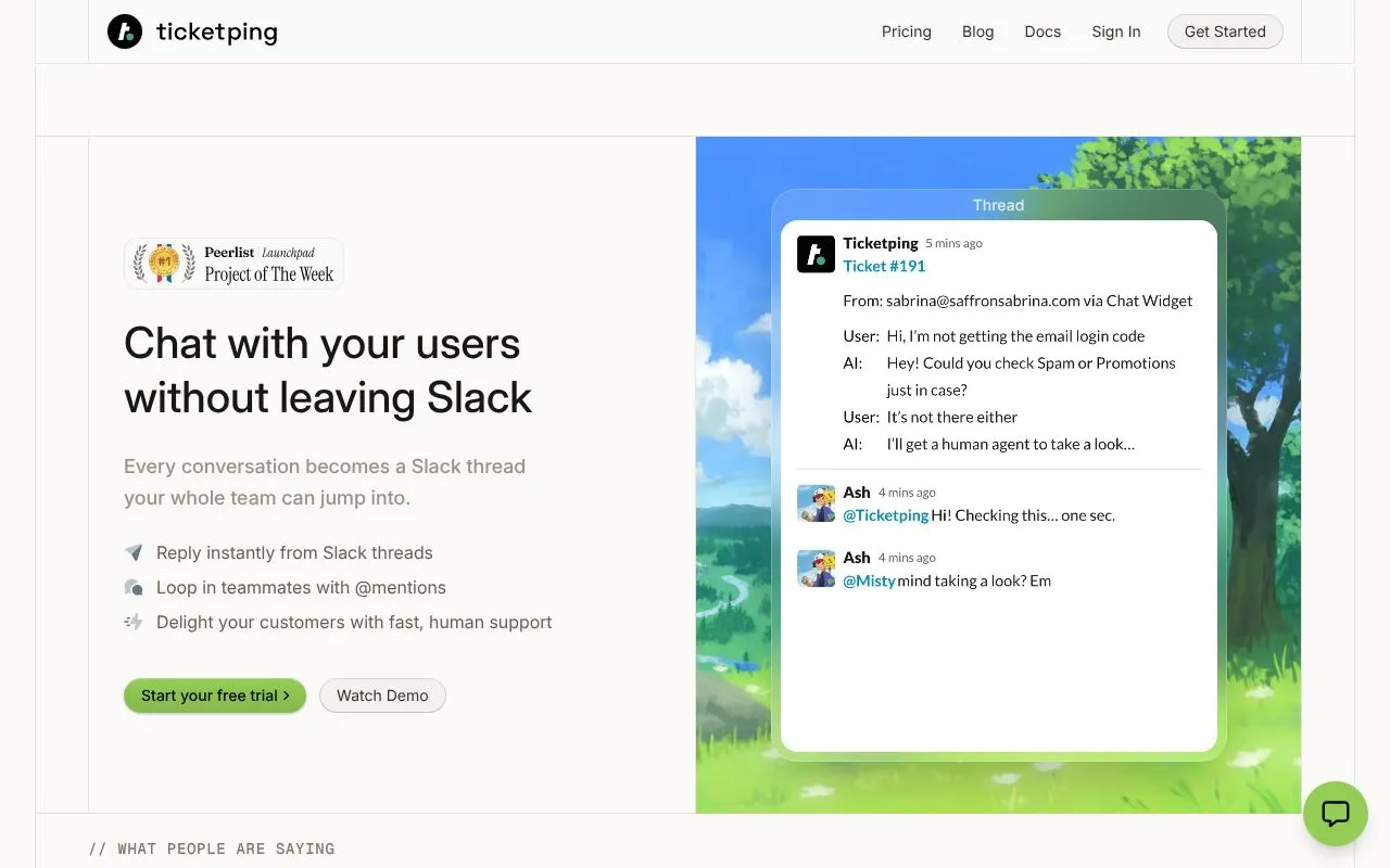 Ticketping homepage screenshot