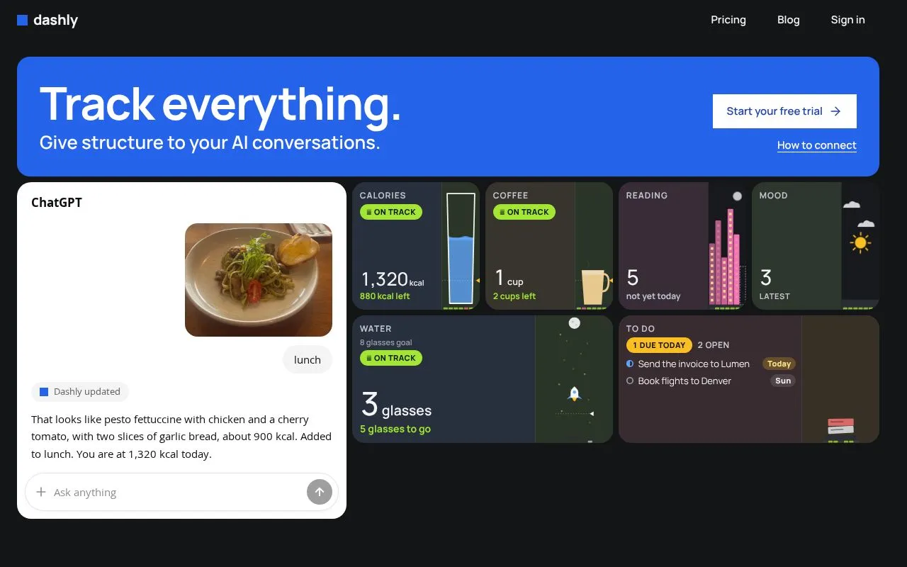 Dashly homepage screenshot