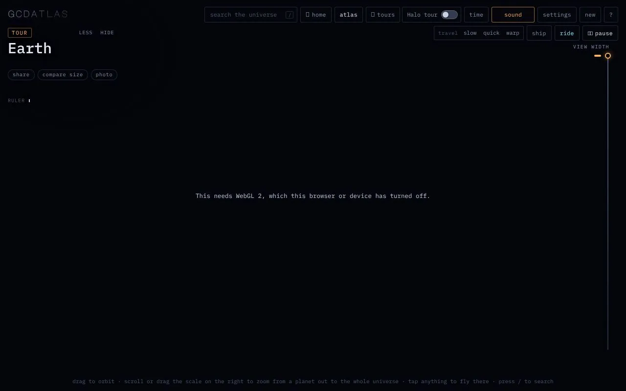 gcdatlas homepage screenshot