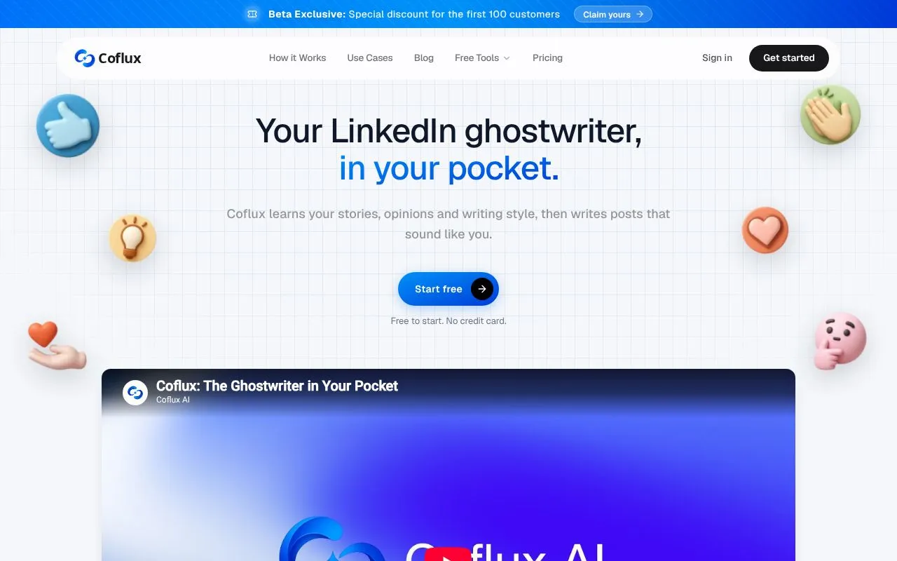 Coflux homepage screenshot
