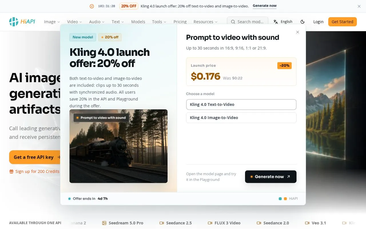 HiAPI homepage screenshot