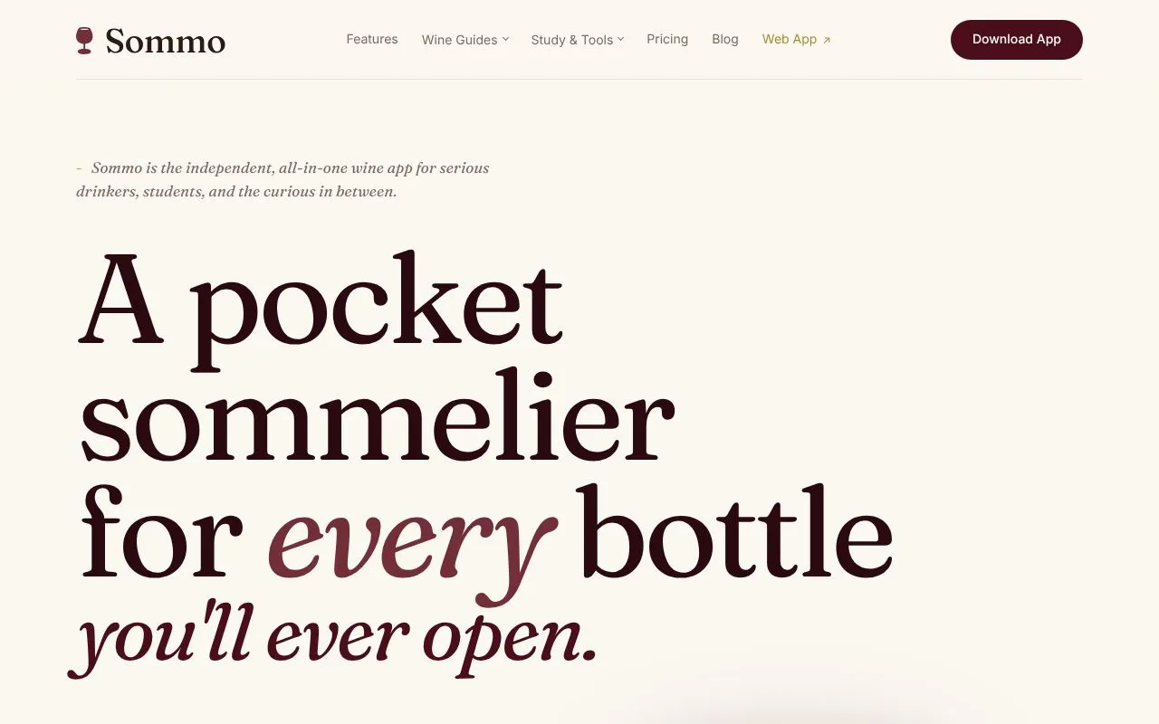 Sommo homepage screenshot