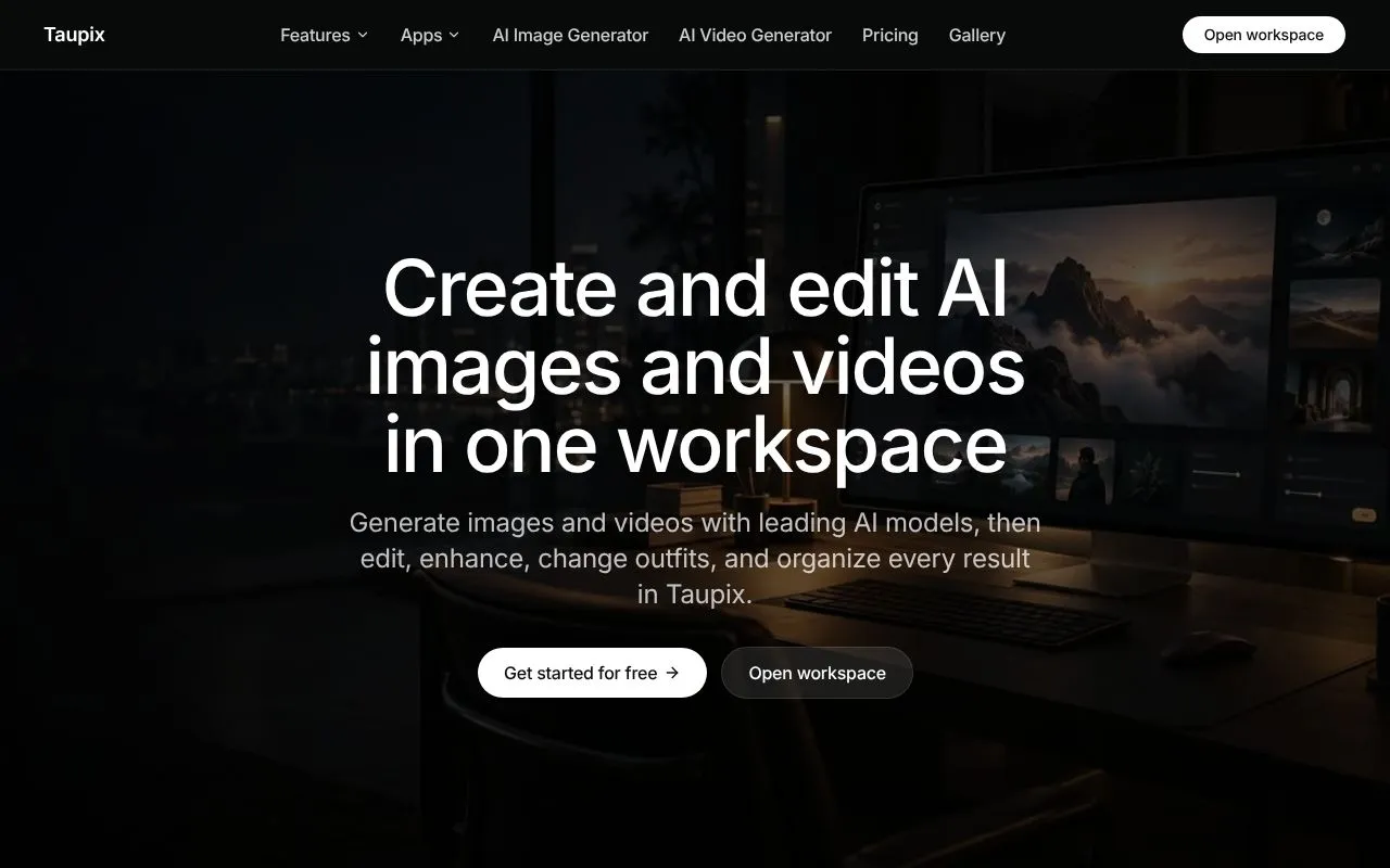 Taupix homepage screenshot