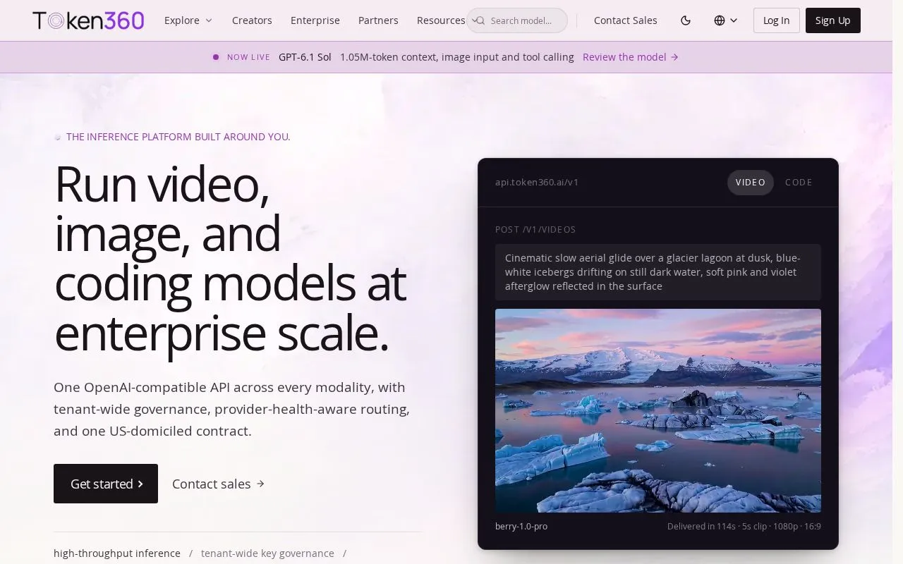 Token360 homepage screenshot