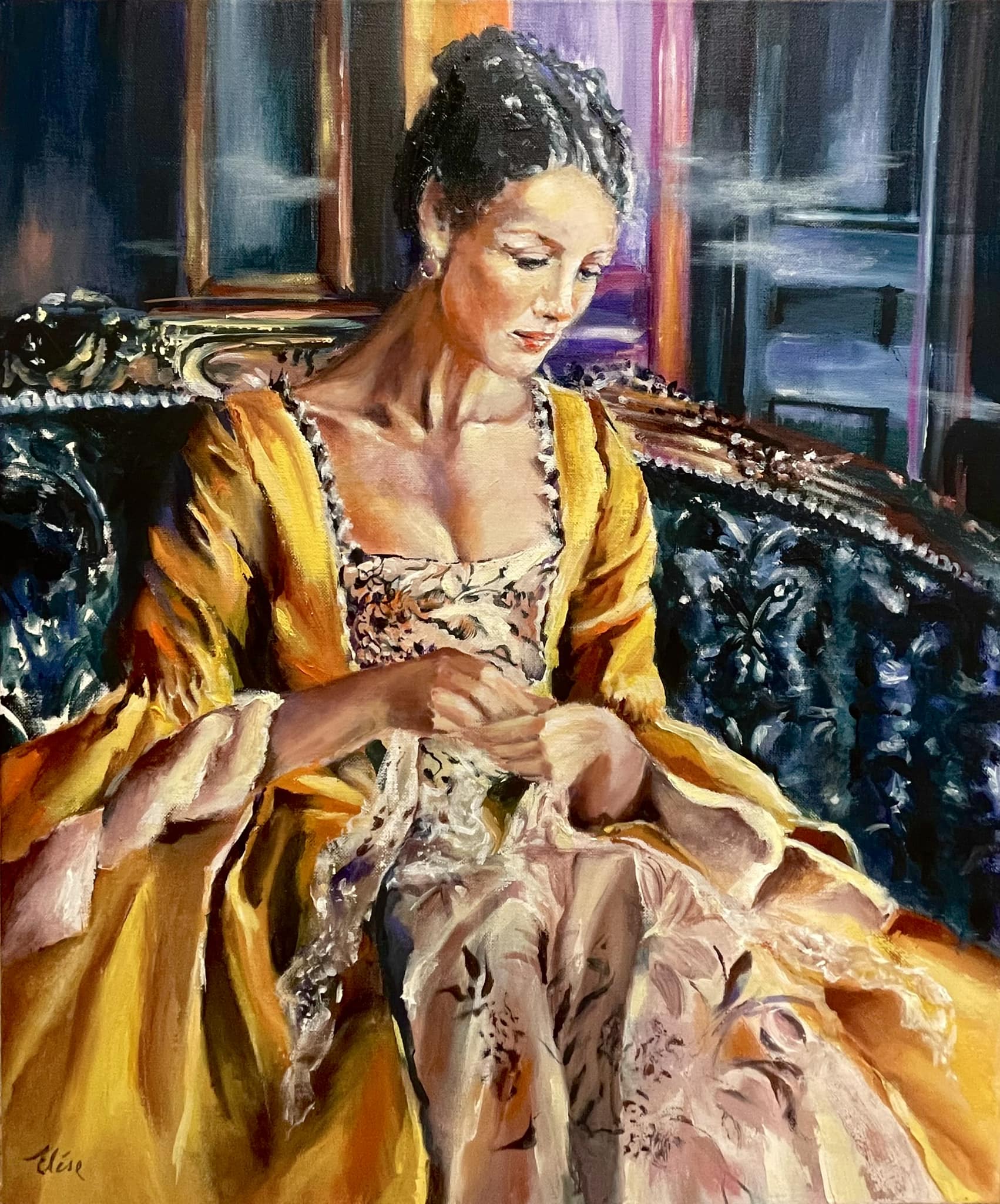 Catriona Balfe as Claire Beauchamp, in Versailles