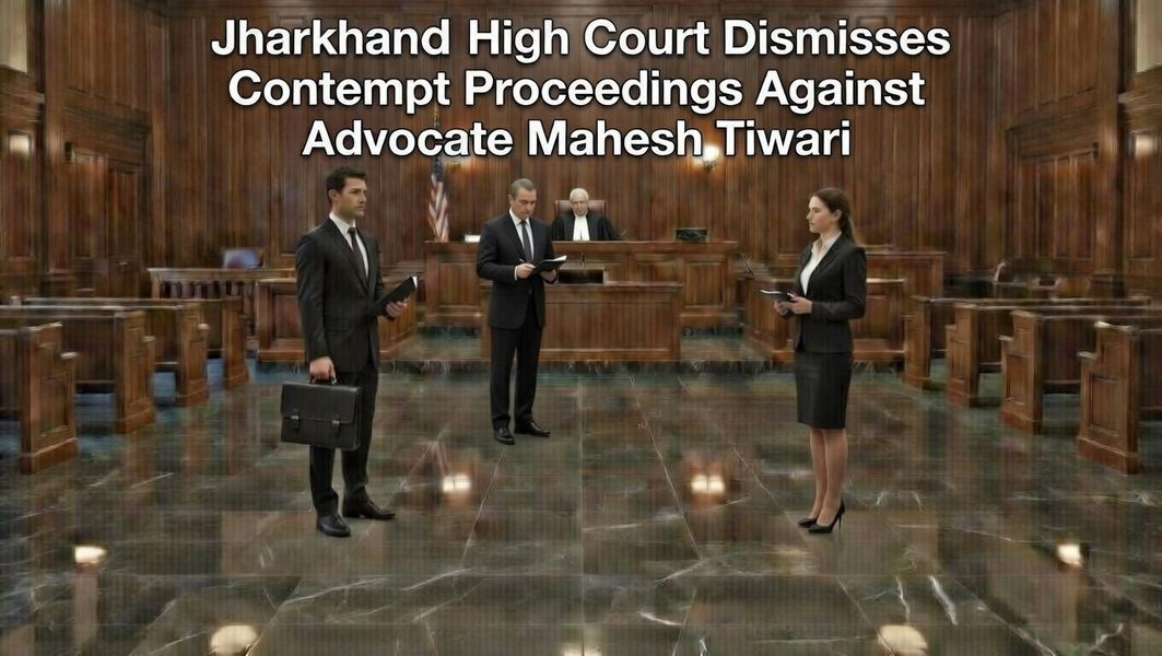 Jharkhand High Court Dismisses Contempt Proceedings Against Advocate Mahesh Tiwari