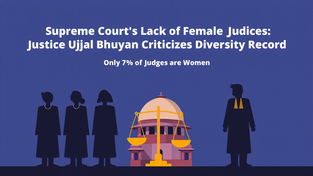 Supreme Court's Lack of Female Judges: Justice Ujjal Bhuyan Criticizes Diversity Record