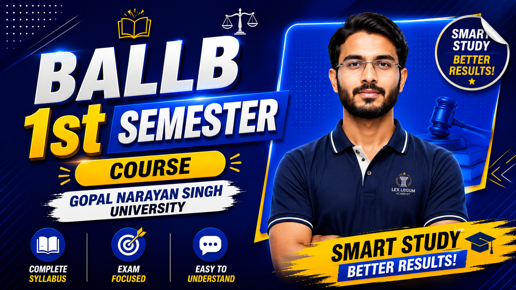 BALLB 1st Semester Course Gopal Narayan Singh University