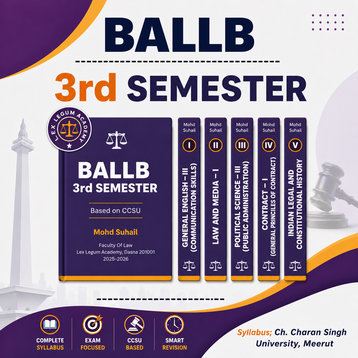 BALLB 3rd Semester Notes for CCS and Maa Shakumbari University