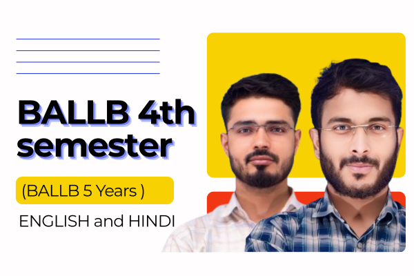 BALLB 4th semester Course 2026 - English & Hindi