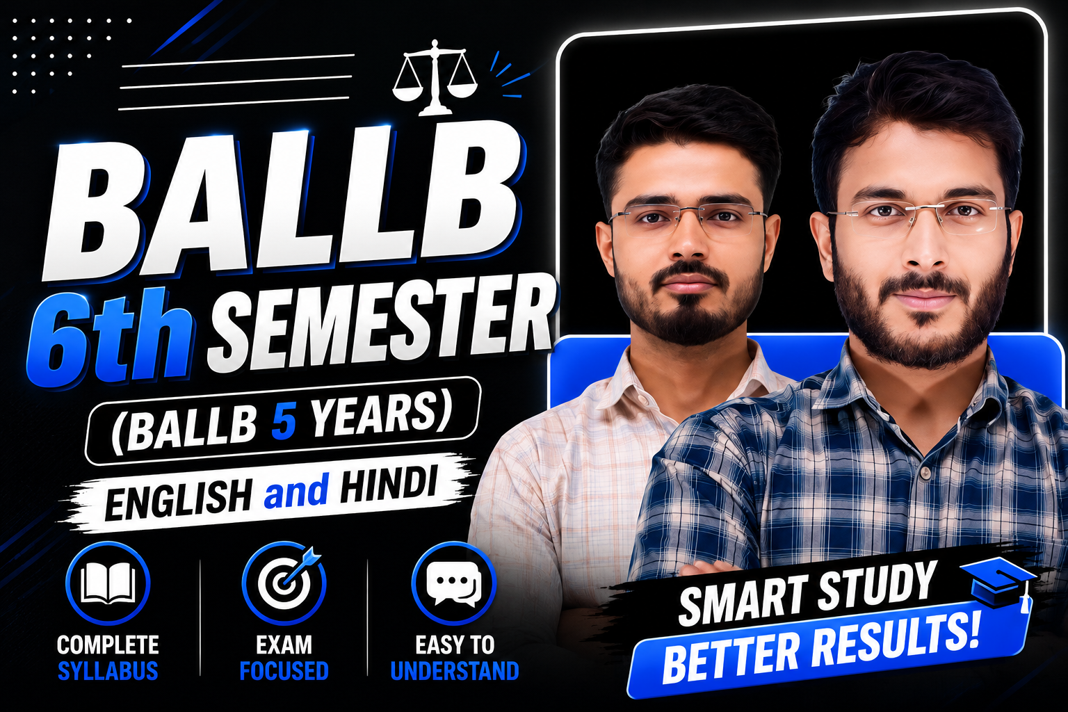 BALLB 6th semester Course 2026 - English & Hindi