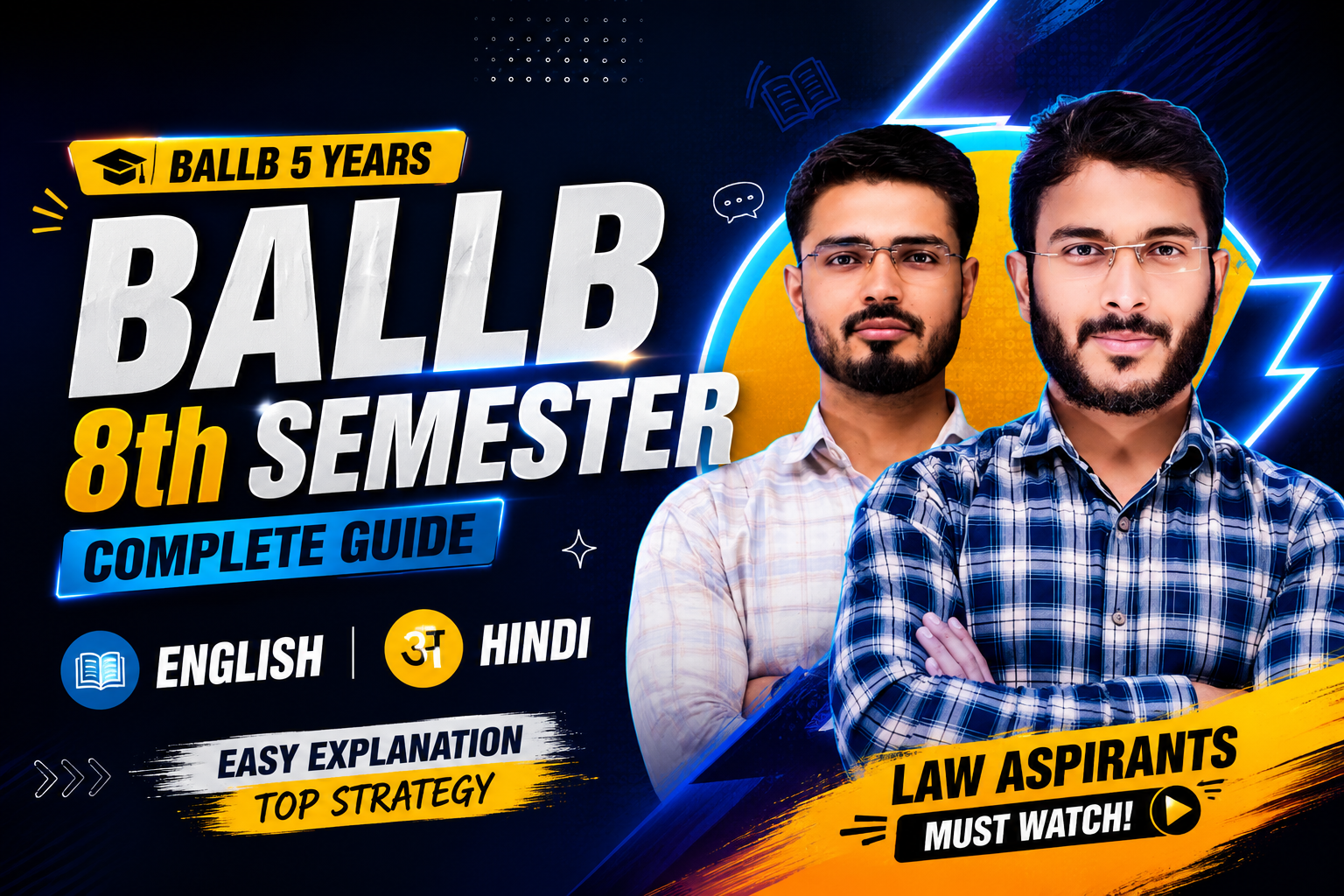 BALLB 8th semester Course 2026 - English & Hindi