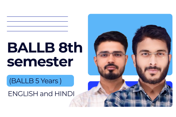 BALLB 8th semester Course 2026 - English & Hindi