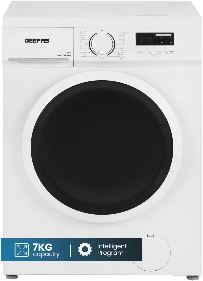 Geepas GWMF71200LCM (7kg, Front Load Automatic)