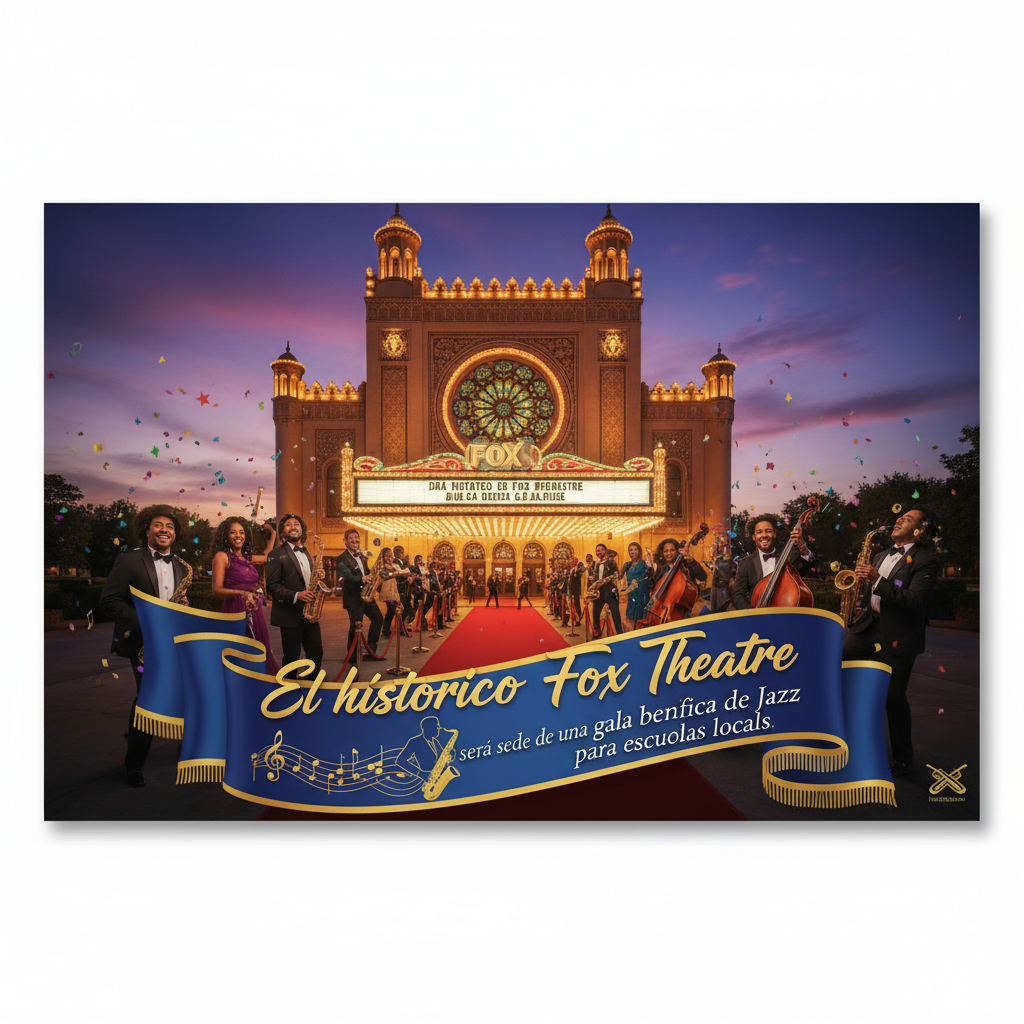El histórico Fox Theatre será sede de una gala benéfica de Jazz para escuelas locales