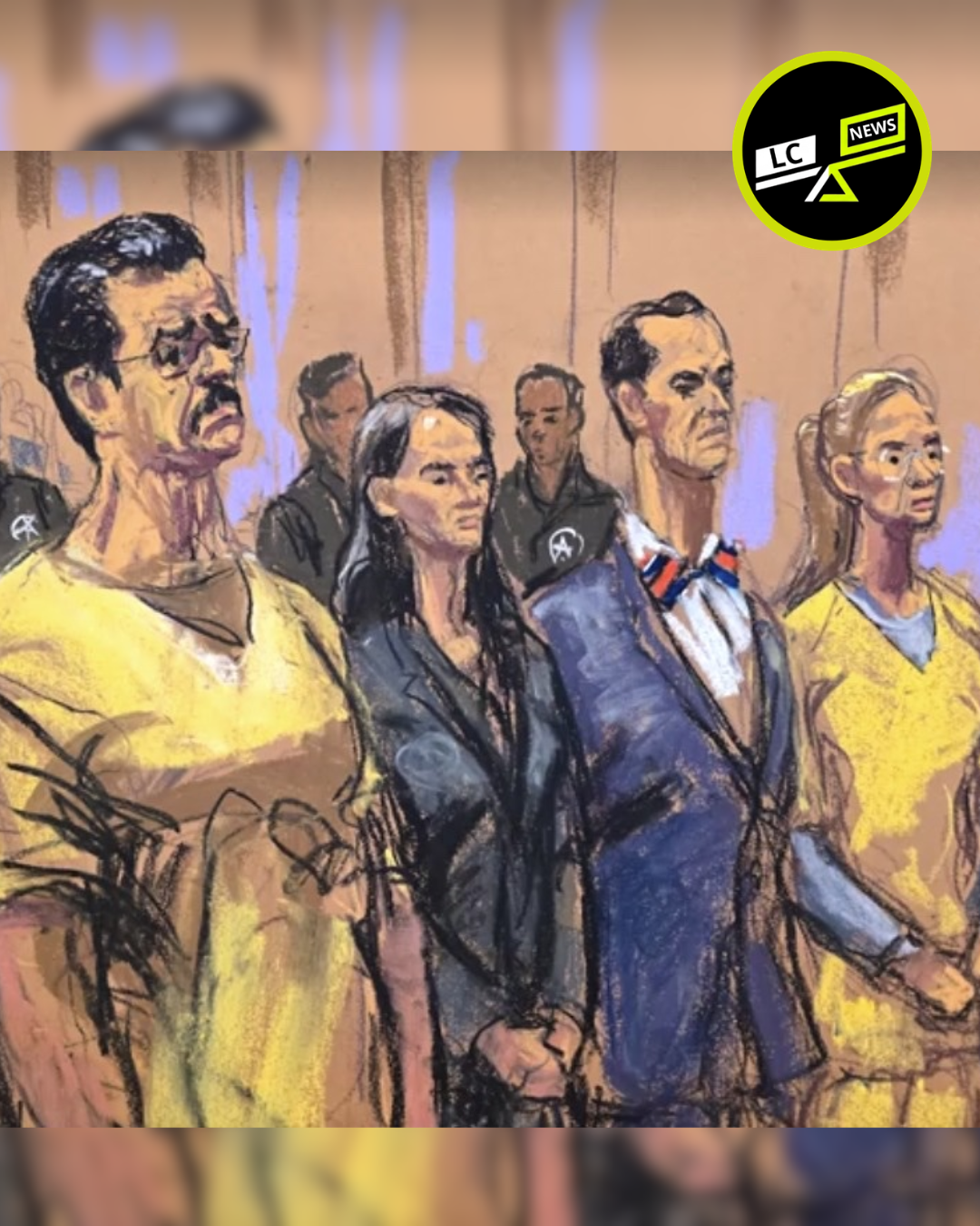 Se hacen públicos los bocetos de la tercera audiencia de Nicolás Maduro y Cilia Flores en Nueva York