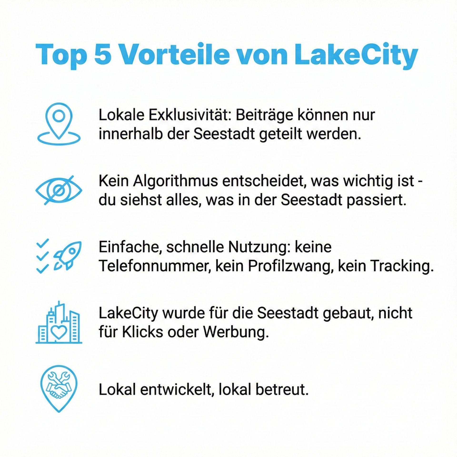 Was LakeCity besonders macht? Du kannst nur posten, wenn du in der Se… – Seestadt Aspern, Seestadt Aspern, 1220 Wien