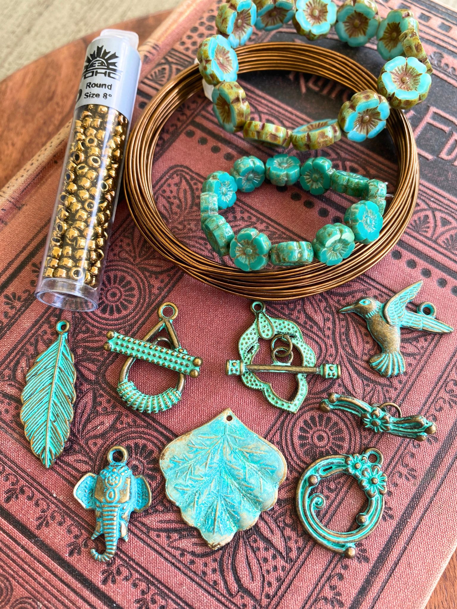 Julie's Bead Table: Patina Goodness