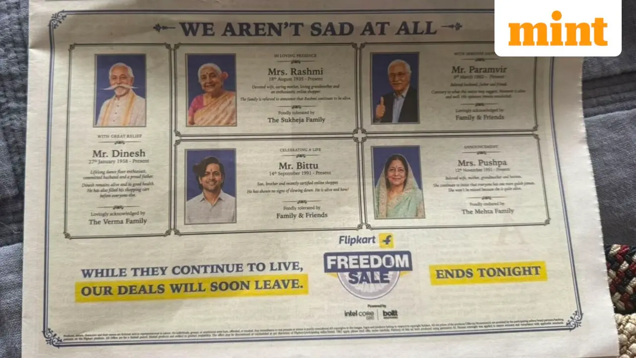 Flipkart's Freedom Sale Ad Faces Criticism for Insensitivity