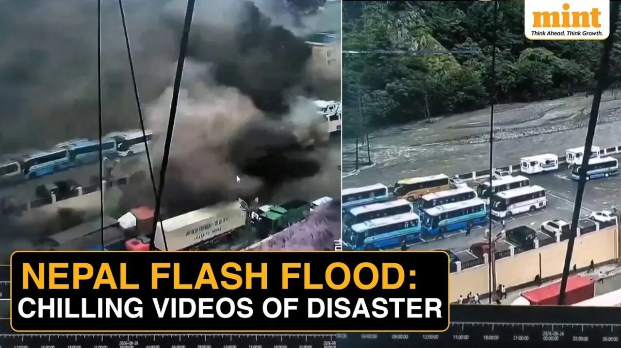 Rescue Efforts and LPG Cylinder Retrieval Amid Nepal Flash Floods