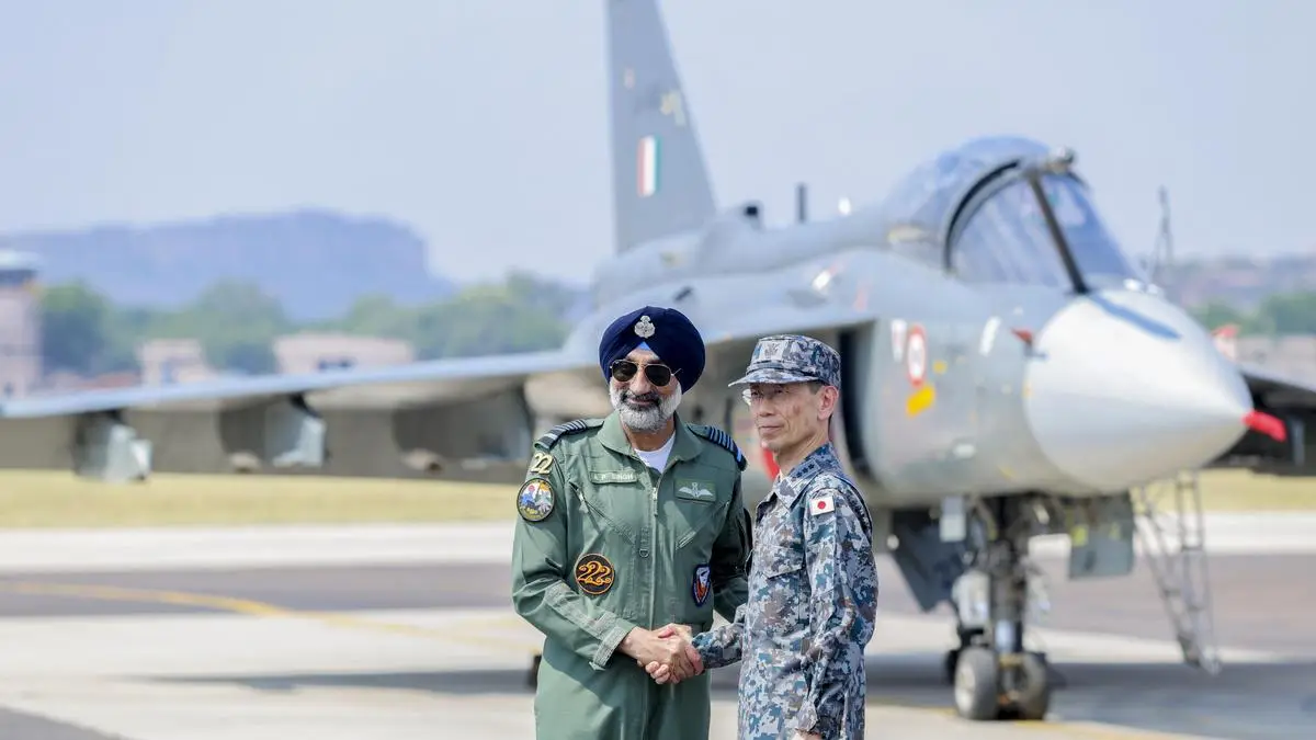 India and Japan Air Chiefs Fly Together in Tejas During Exercise Veer Guardian