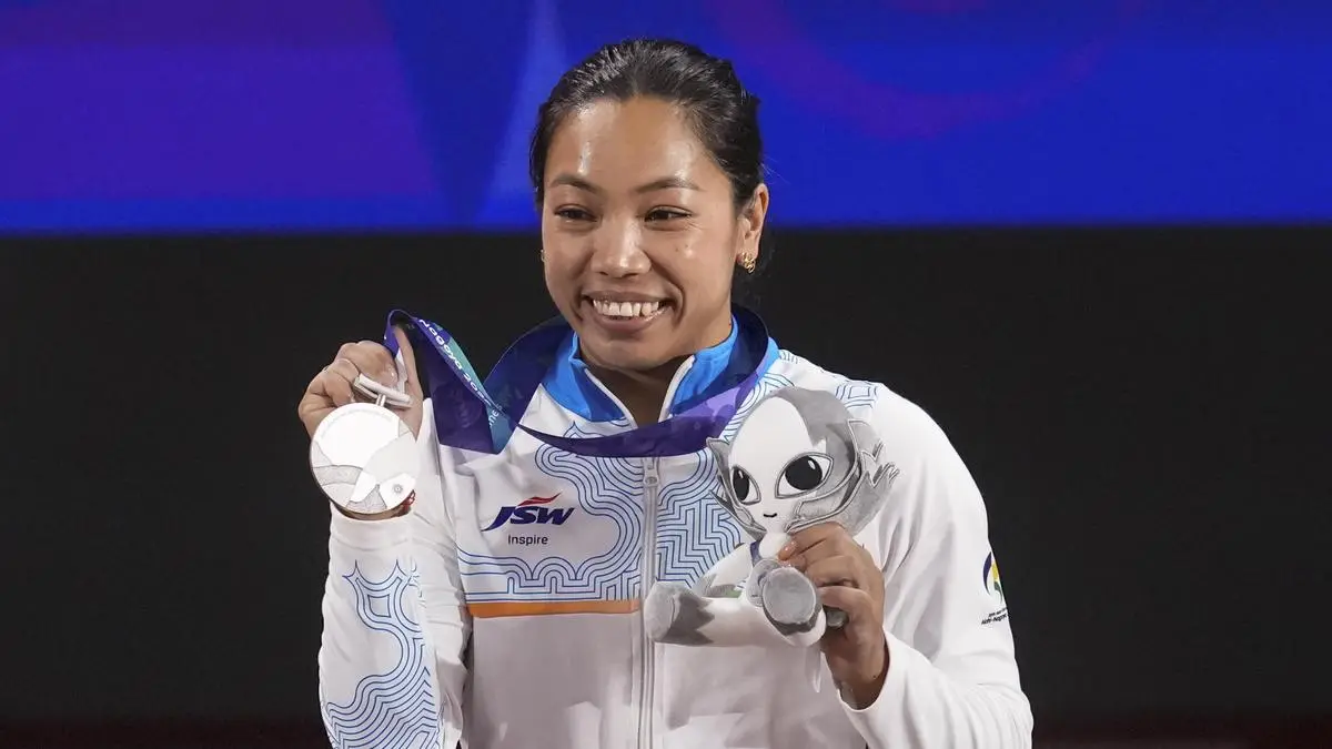Mirabai Chanu wins silver in 49kg weightlifting at Asian Games 2026