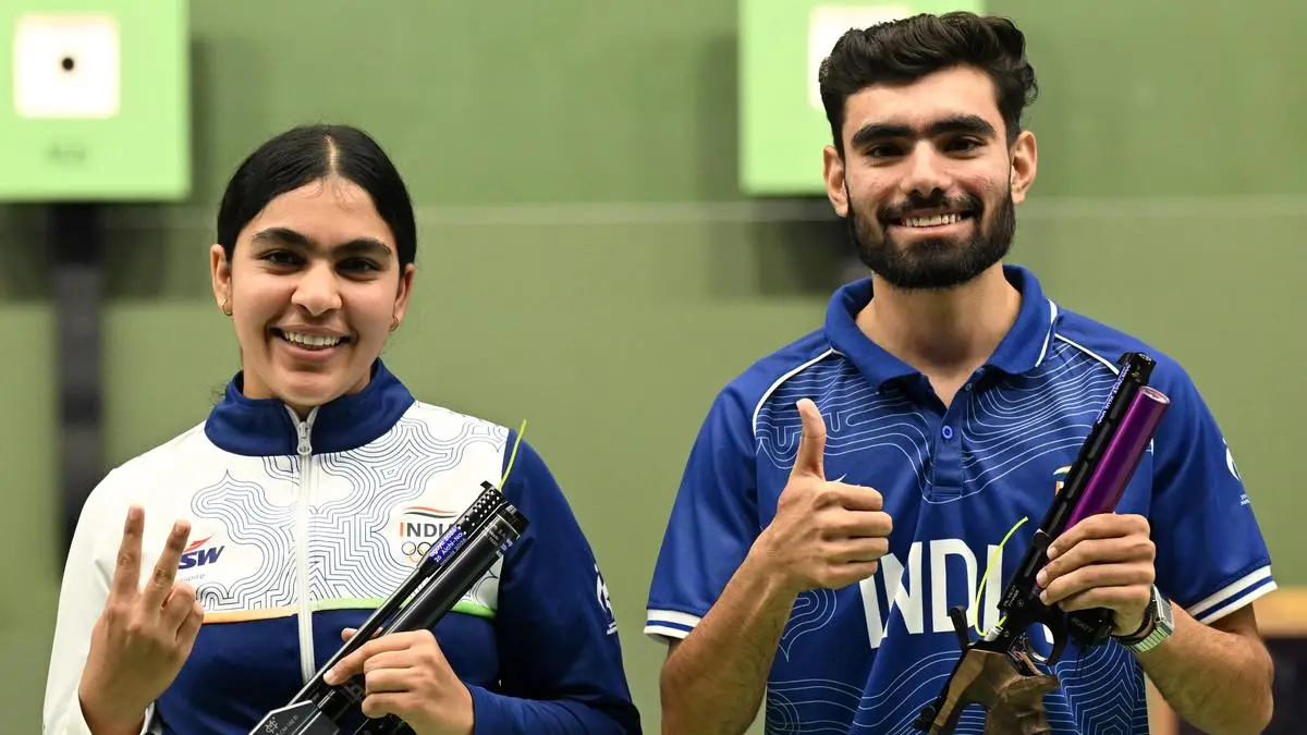 Suruchi and Kamaljeet win gold in 10m air pistol mixed team at Asian Games 2026