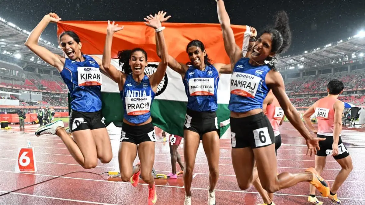 India wins first athletics gold at Asian Games 2026 in women's 4x400m relay