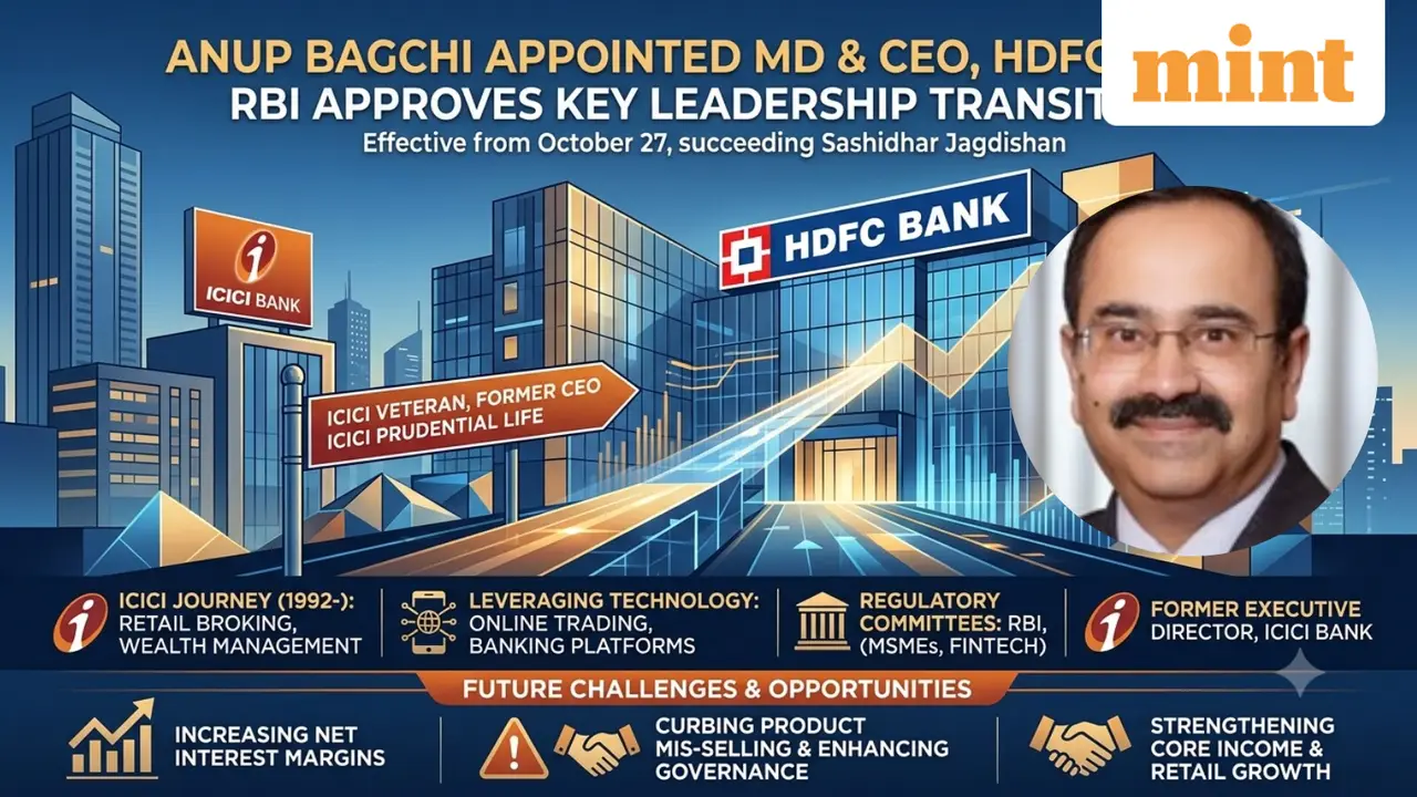 Anup Bagchi appointed as HDFC Bank MD and CEO effective October 27