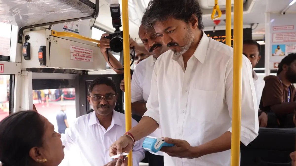 Tamil Nadu CM Vijay launches Vettri Payanam scheme expanding free bus travel for women