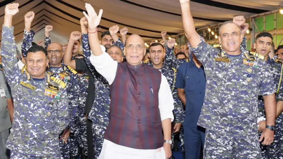 Defence Minister Rajnath Singh Launches First Fleet Support Ship at Hindustan Shipyard