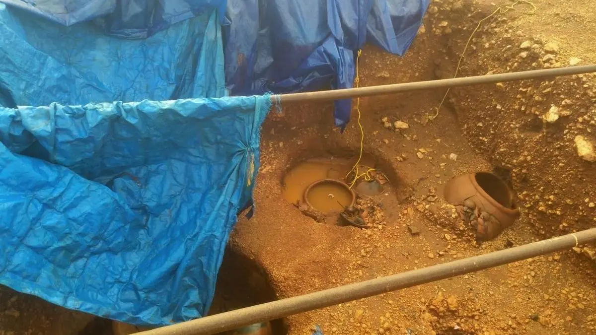 Rainwater Enters ASI’s ‘C’ Site in Adichanallur Due to Shelter Construction Delay
