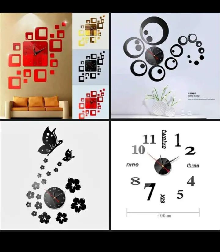 acrylic wall clock decor 
