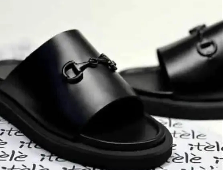 stylish black leather footwear 