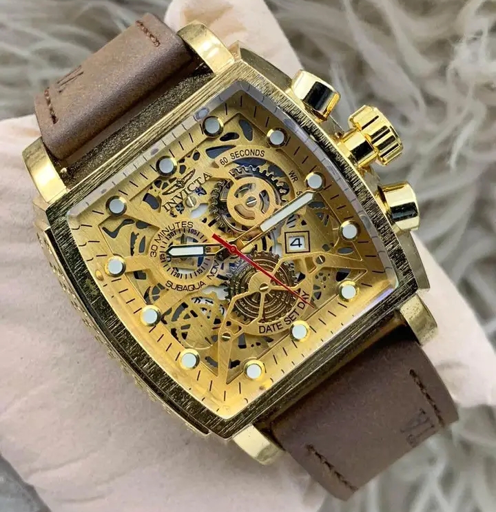 men's leather wristwatch  2