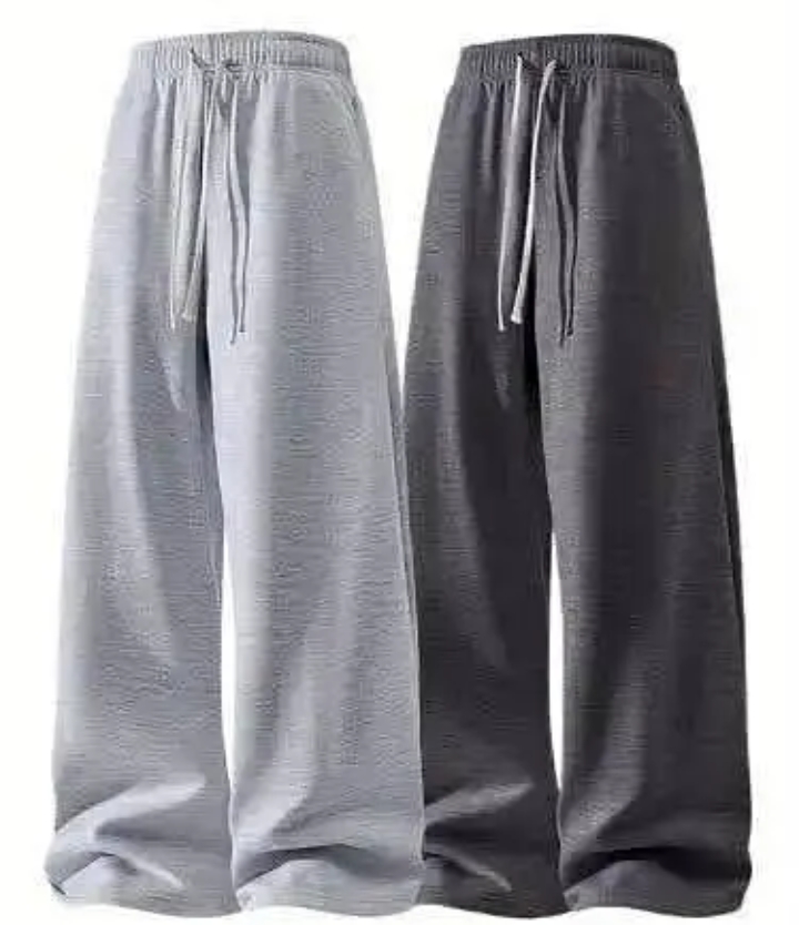 unisex flare plain baggy joggers 