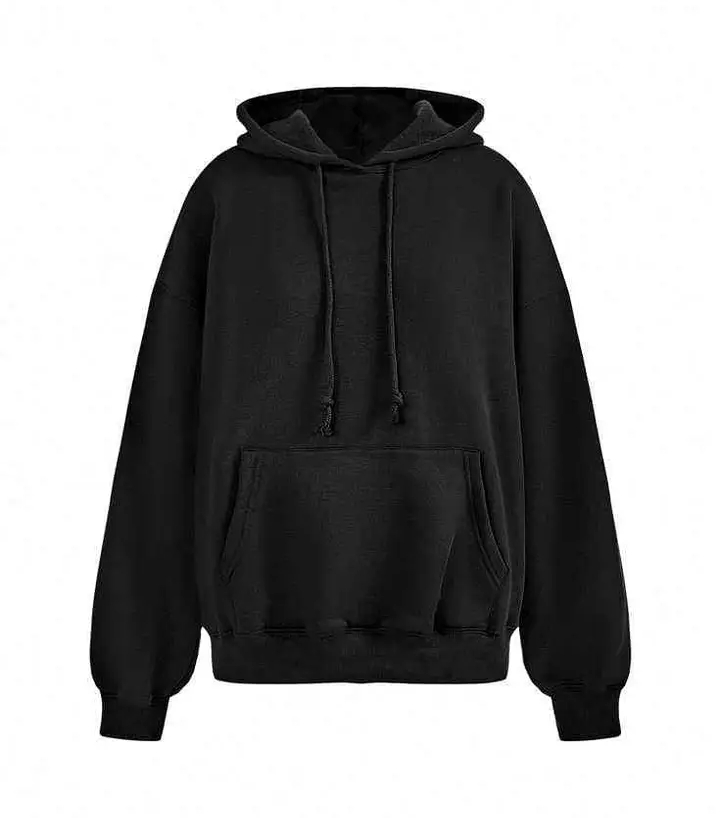 blank black unisex hoodie  2