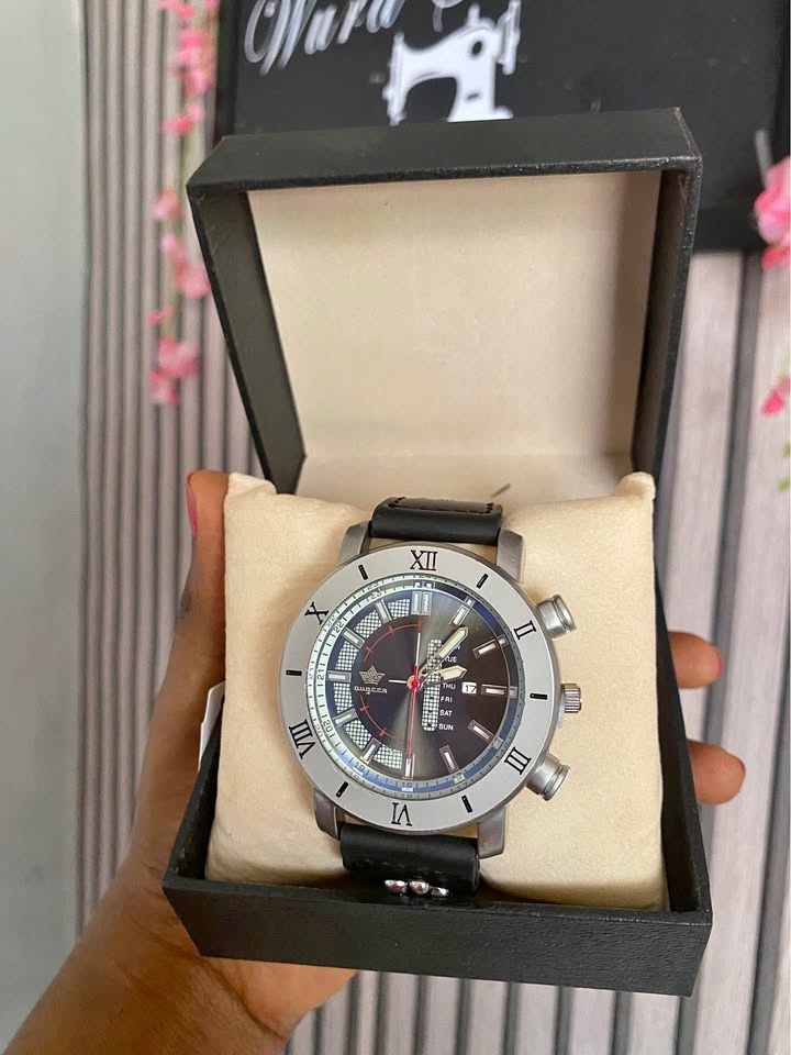 (men leather watch). 5