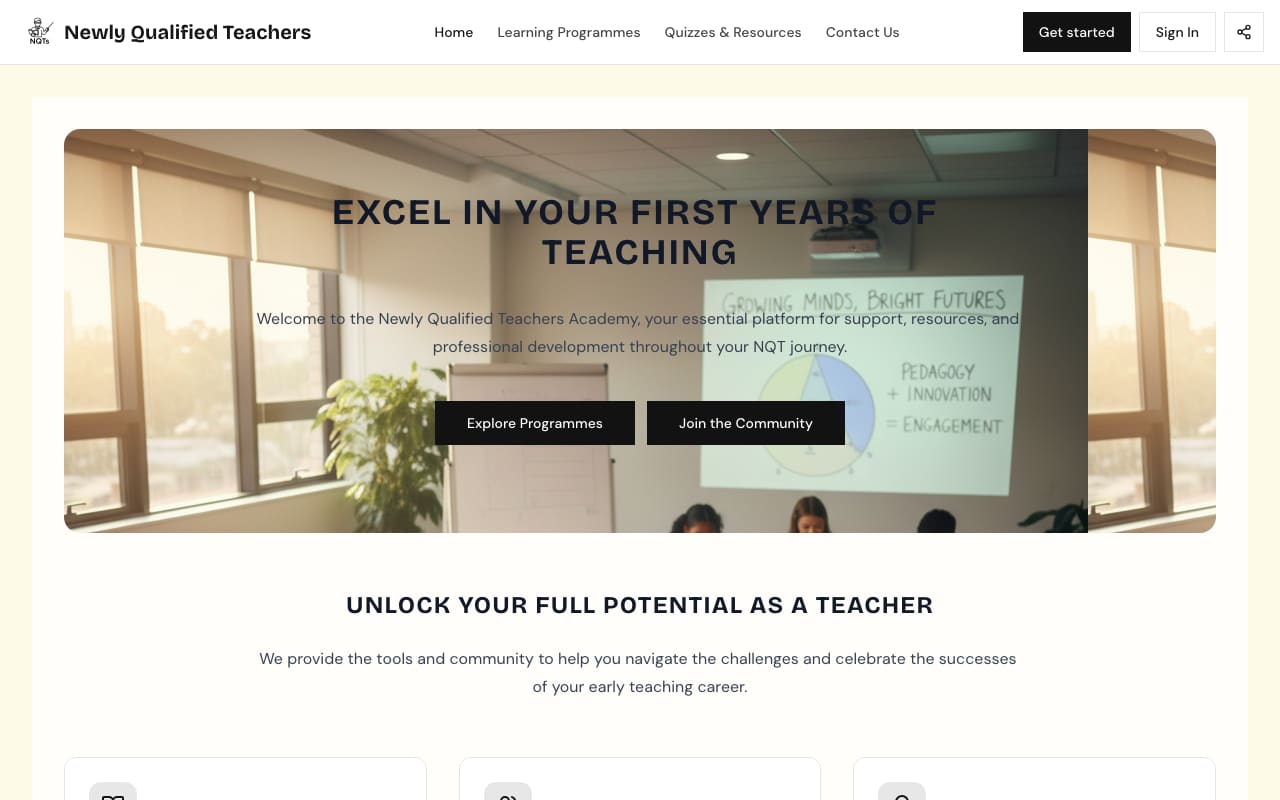 Homepage of Newly Qualified Teachers