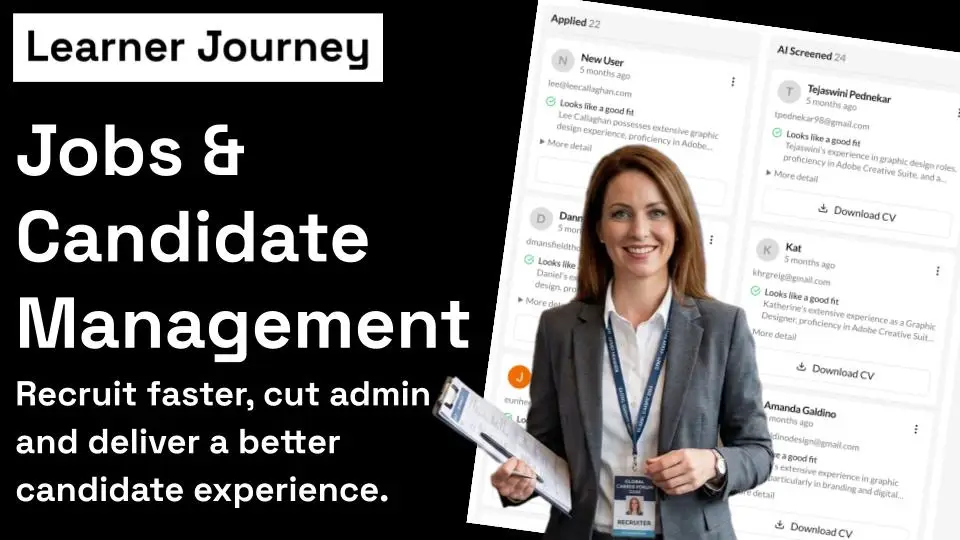 Learner Journey Jobs & Candidate Management | Recruit Smarter cover