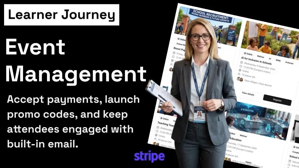How to Create, Promote & Manage Events with Learner Journey cover