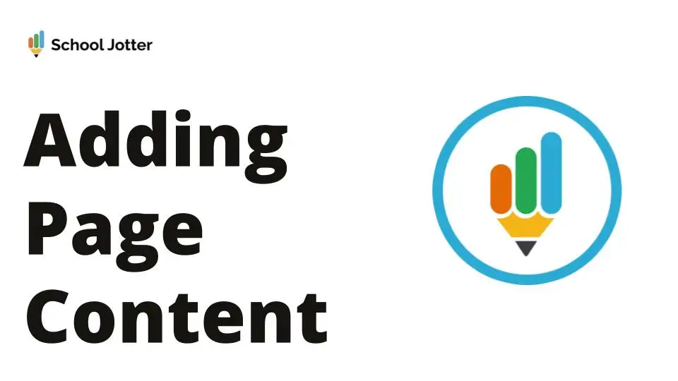 Adding Page Content Using School Jotter cover