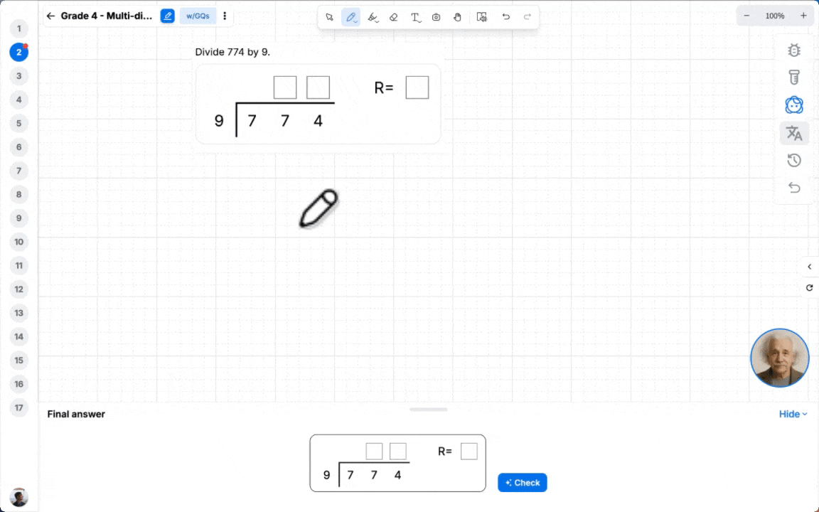 Demo: AI tutor providing feedback