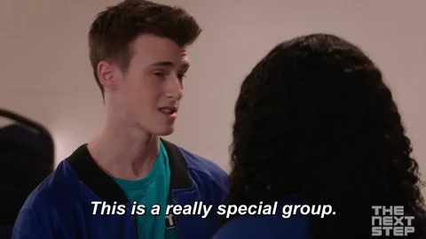 A student talking to another student says, 