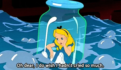 Alice in Wonderland GIF 'Oh dear, I do wish I hadn't cried so much.'