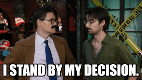 A man says, "I stand by my decision."
