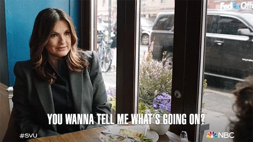 A woman asks, 