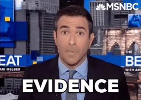 An MSNBC news anchor lifting a document and earnestly asking a question. The text reads 