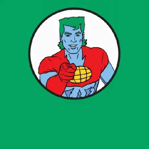 A superhero saying 'The planet needs you.'